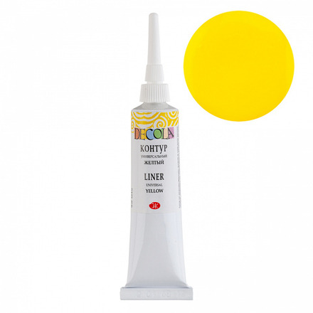 Декола акрил контур универсальный 18 мл Желтый