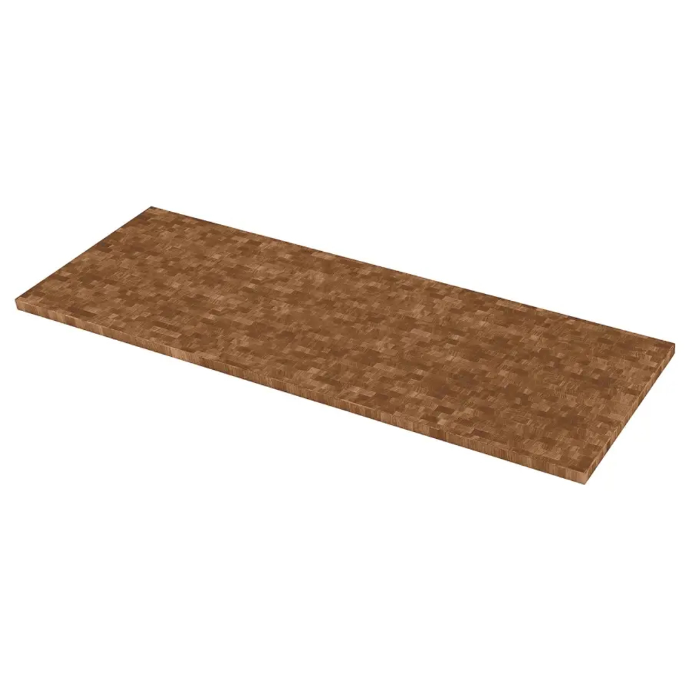 Столешница - IKEA SKOGSÅ/SKOGSA/СКОГСО ИКЕА, 246х63,5х3,8 см, коричневый
