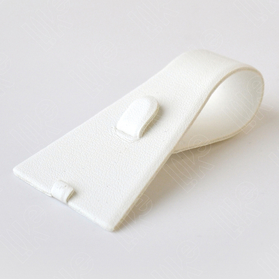 Подставка для кольца/язычок/язычок для бирки/37*60*21 мм. Кожа БЕЛАЯ