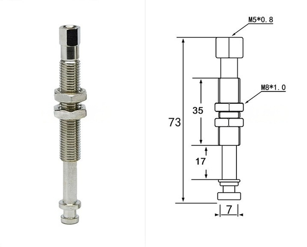 M8-l73 (flat head) can rotate metal tools