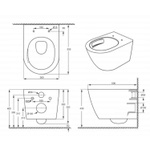 Унитаз подвесной безободковый WAVE WEST Tornado3.0 сид. дюропласт, м/л, быстр, БЕЛЫЙ глянец (L)