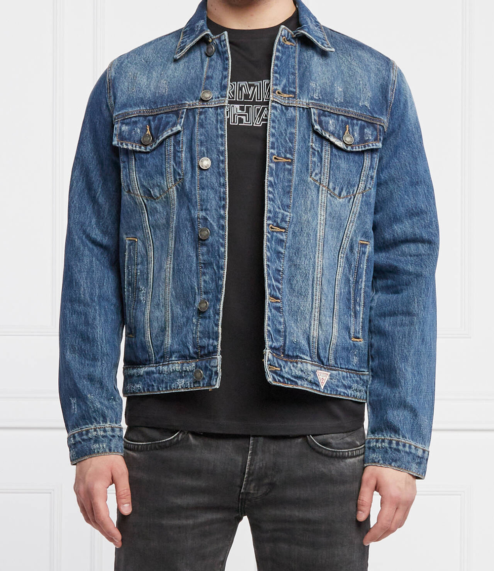 джинсовая куртка dillon GUESS - голубой(M2GXN1 D2IU0)