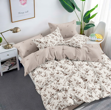 КПБ 2 сп с простыней на рез. 160х200 ПОПЛИН "П19"