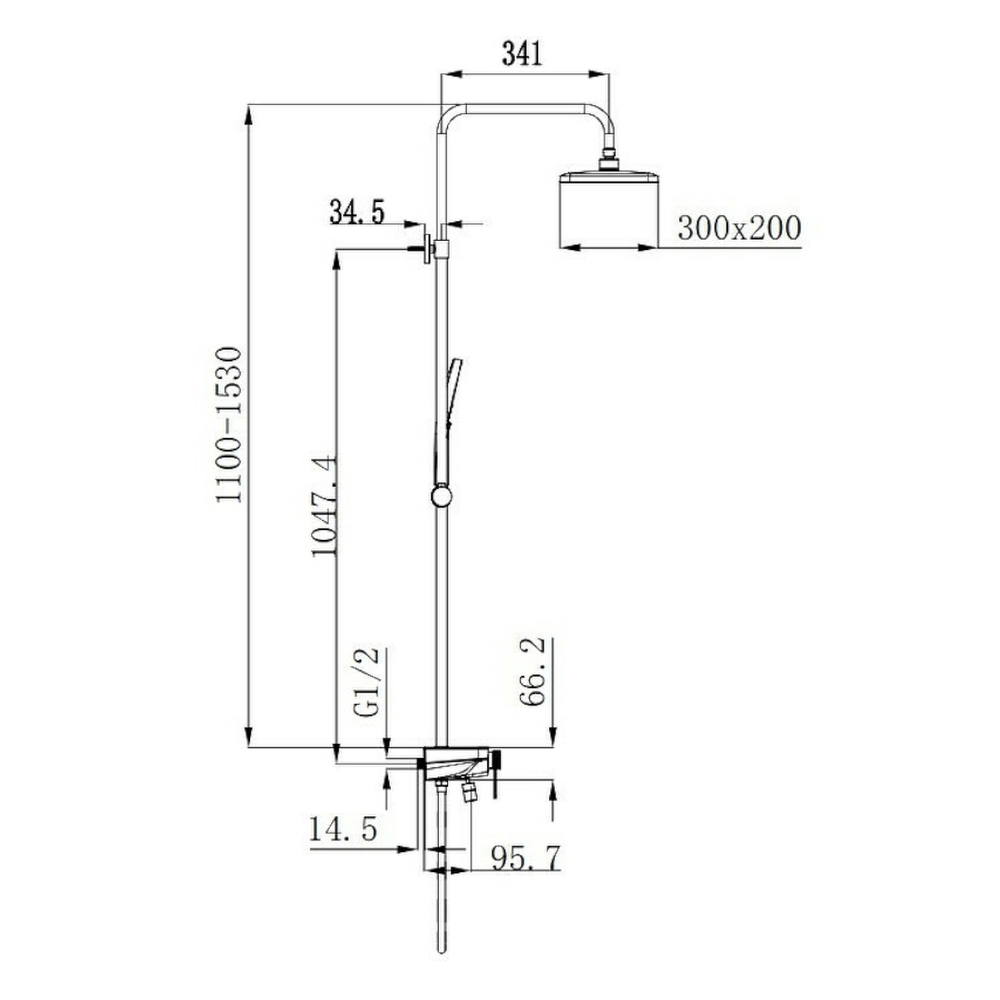 Душевая система Raglo R60.24, хром