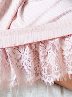 Домашняя сорочка с коротким рукавом (Размер: S) (Цвет: нежно-розовый)