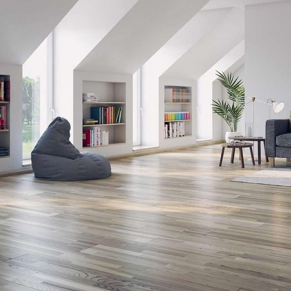 Паркетная доска DuoWood Ясень Кантри white matt