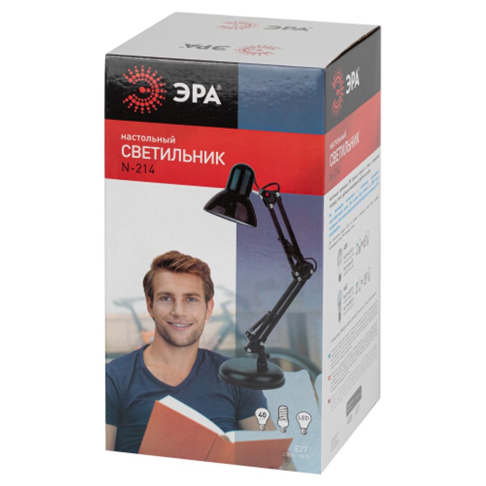 Настольный светильник ЭРА N-214-E27-40W-BU синий