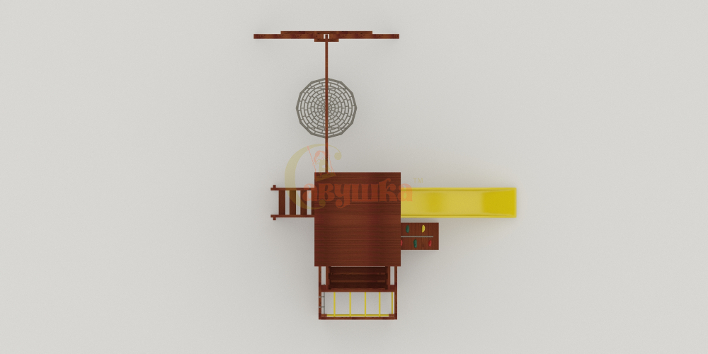 Детский игровой комплекс с качелями гнездо 100 см "Мастер" - 3 (окрашен)