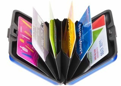 Кредитница защитная алюминивая для кредитных карт Security Credit Card Wallet тёмно-серый