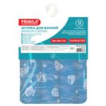 Шторка для ванной ПОЛИЭСТЕР, 180х180 см, кольца в комплекте,море, PRIMILA 700077