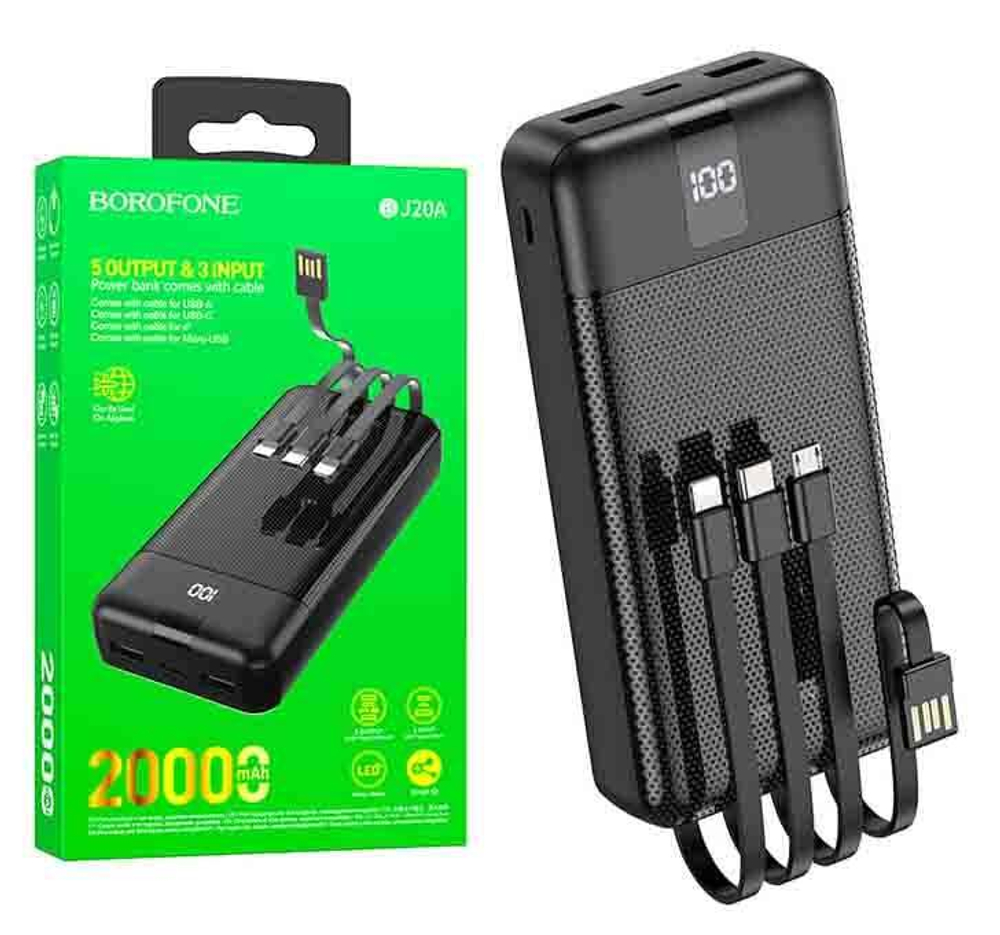 Портативный аккумулятор BOROFONE BJ20A 20000 mAh (черный)