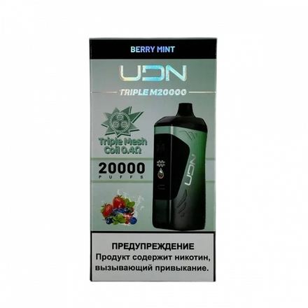 UDN Triple M20000 Berry mint - ягоды-мята 20000 затяжек 20мг (2%)