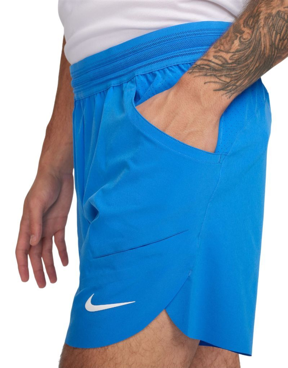 Мужские теннисные шорты Nike Dri-Fit Rafa Short - light photo blue/light lemon twist/white
