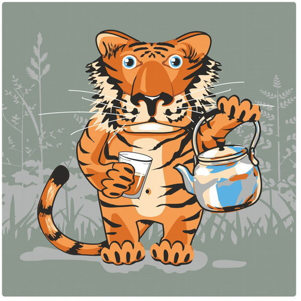 Подставка под горячее 14*14см «Тигр Кайфолов» MT88-405