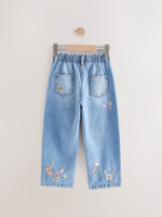 Джинсы с вышивкой для девочки Next E12-749, Синий