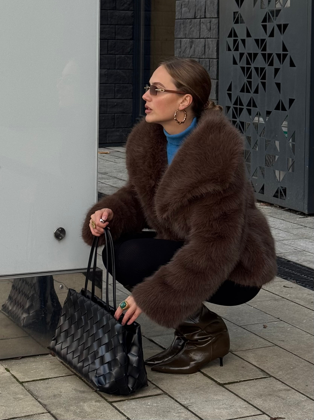 Шуба Slavic girl шоколадный