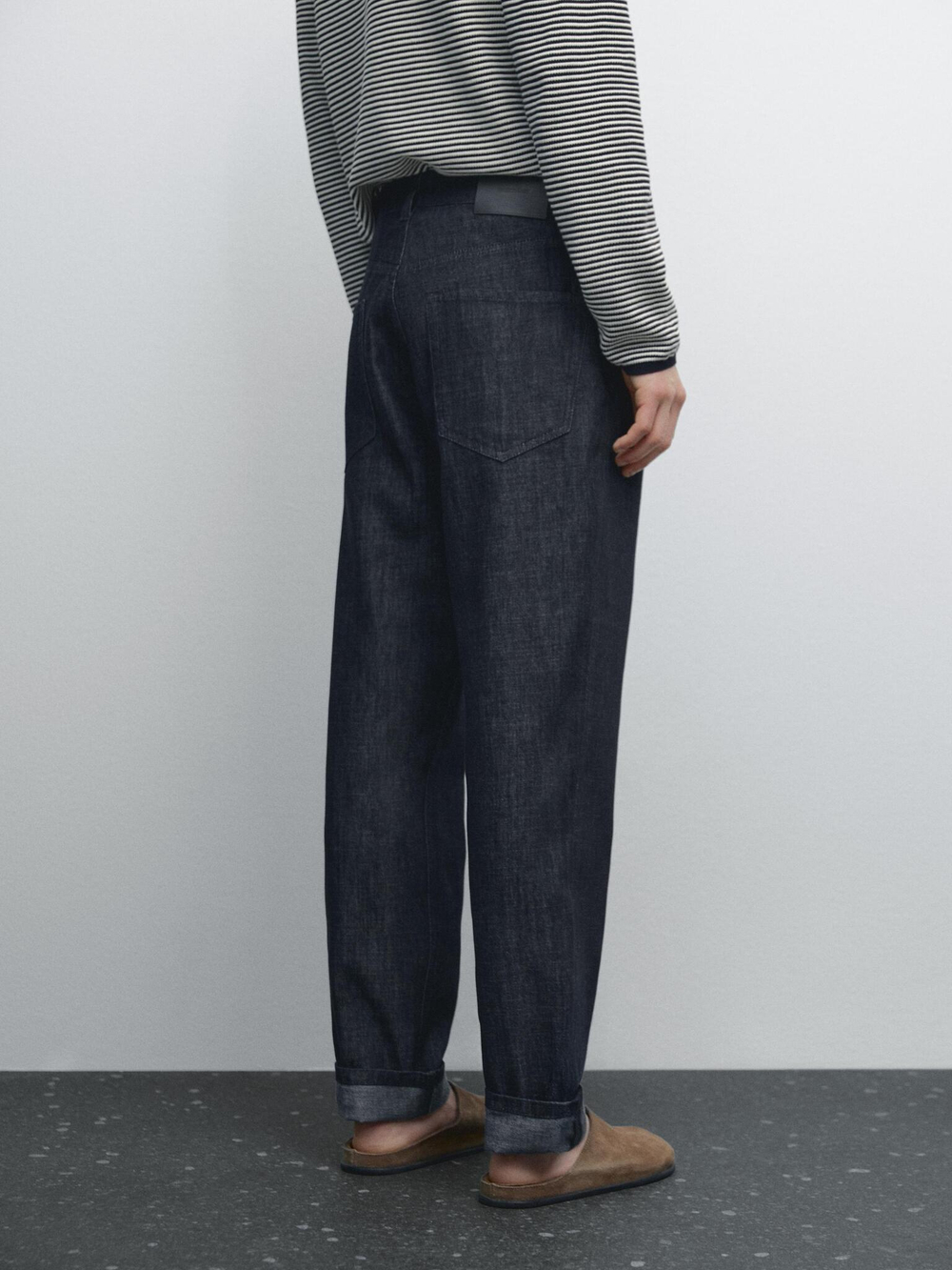 Massimo Dutti Зауженные джинсы из хлопковой смеси, индиго