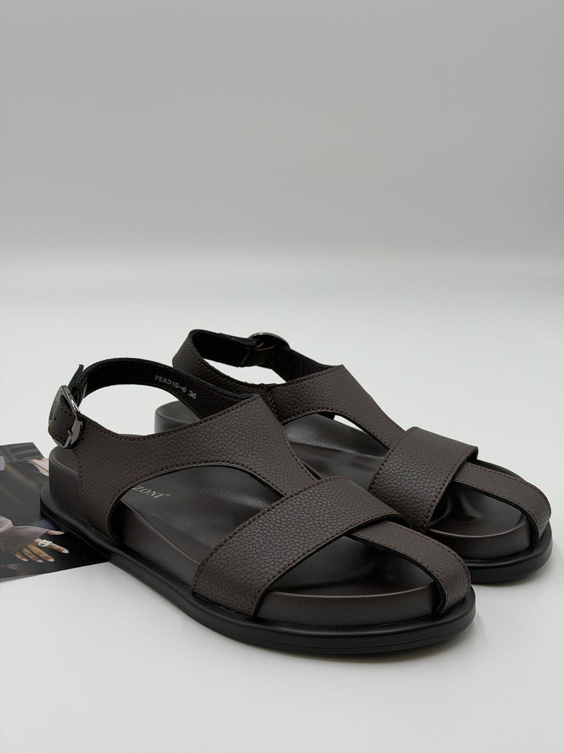 Босоножки женские натуральная кожа арт. PEA 315-6 цвет "коричневый"