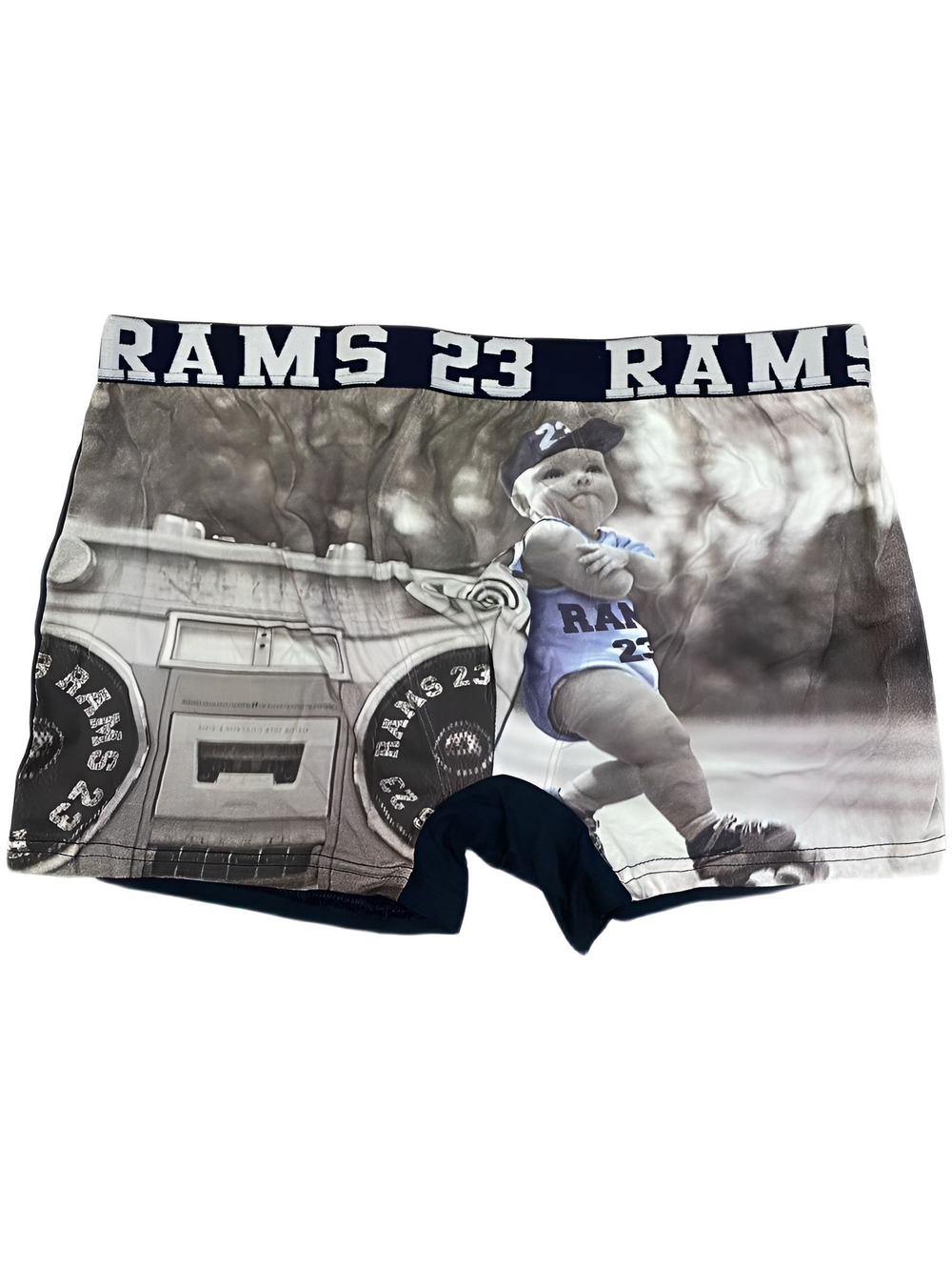 Мужские трусы боксеры синие с принтом, хлопок XL/52, Primal