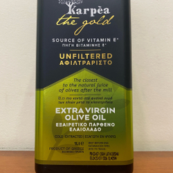 Оливковое масло нефильтрованное Karpea the Gold Unfiltered Extra Virgin 1 л, Греция