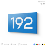 Номер на дверь 192, табличка на дверь для офиса, квартиры, кабинета, аудитории, склада, голубой 120х70 мм, Айдентика Технолоджи