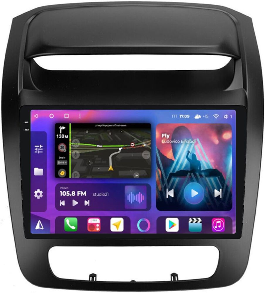Магнитола для KIA Sorento 2012-2020 (отдельный экран климата) - FarCar XXL224NM QLED+2K, Android 12, ТОП процессор, 8Гб+256Гб, CarPlay, 4G SIM-слот
