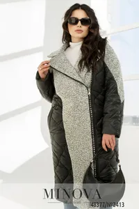 Куртка 2413-черный-серый Minova