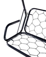 Качели садовые OLSA 3-х местные Новара(каркас антрацит, м/э бежевый рис.цветы)1 уп.