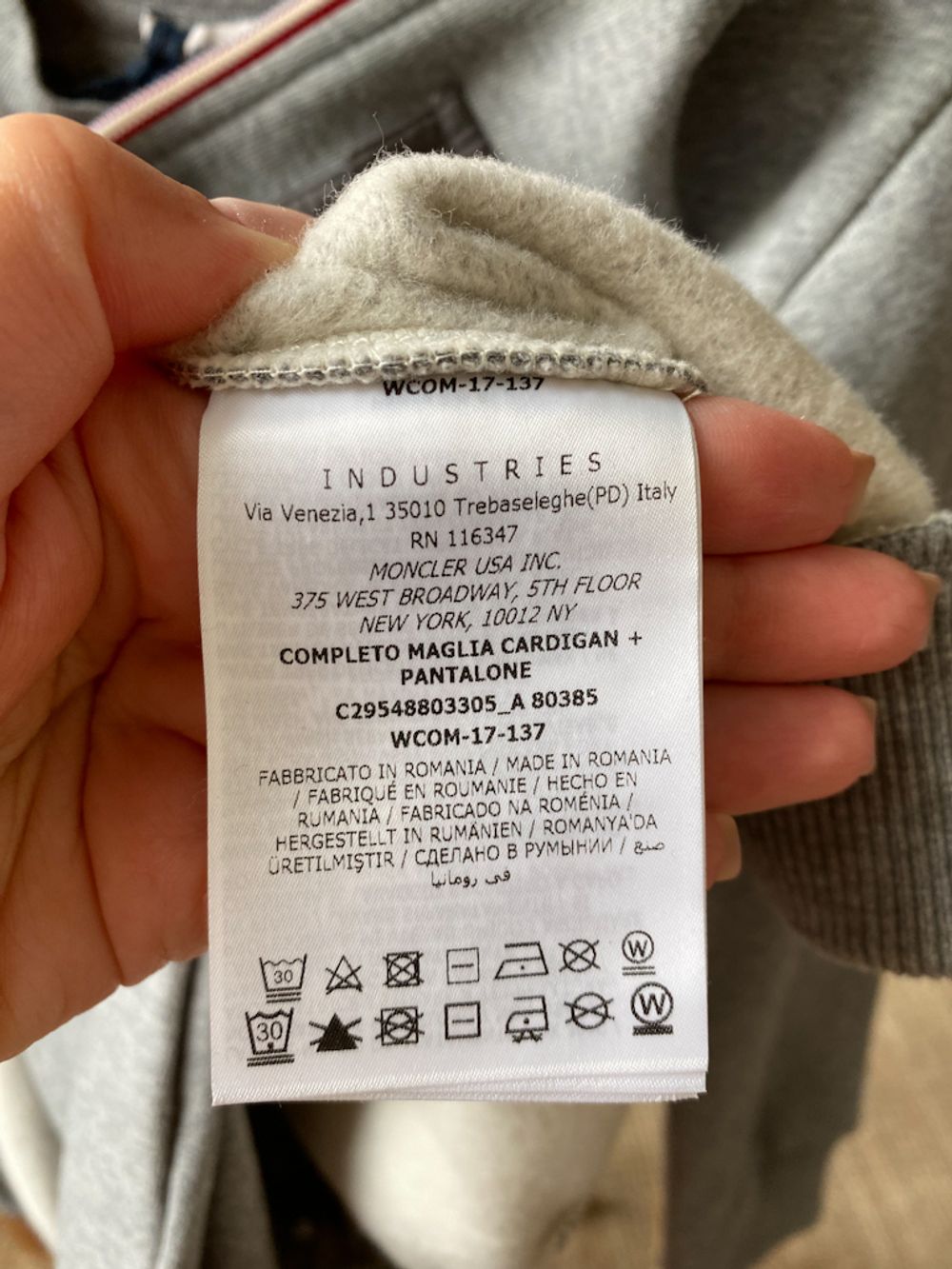 Новый хлопковый костюм Moncler, 104