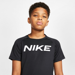 Футболка для мальчика теннисная Nike Pro SS FTTD Top - черный