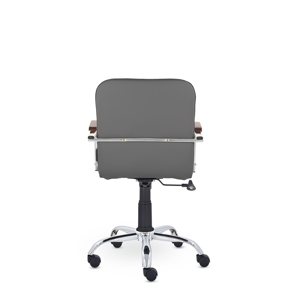 Кресло Самба GTP TG СН D8 (темный орех) S-0422 (темно-серый)