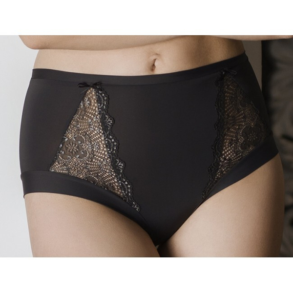 Трусы Sermija Lady Butterfly завышенные слипы черный жемчуг