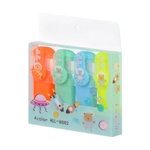 Маркер текстовыделитель Basir, серия "Космос", 10 см, цветная упаковка, разноцветные, набор 4 шт, ассорти