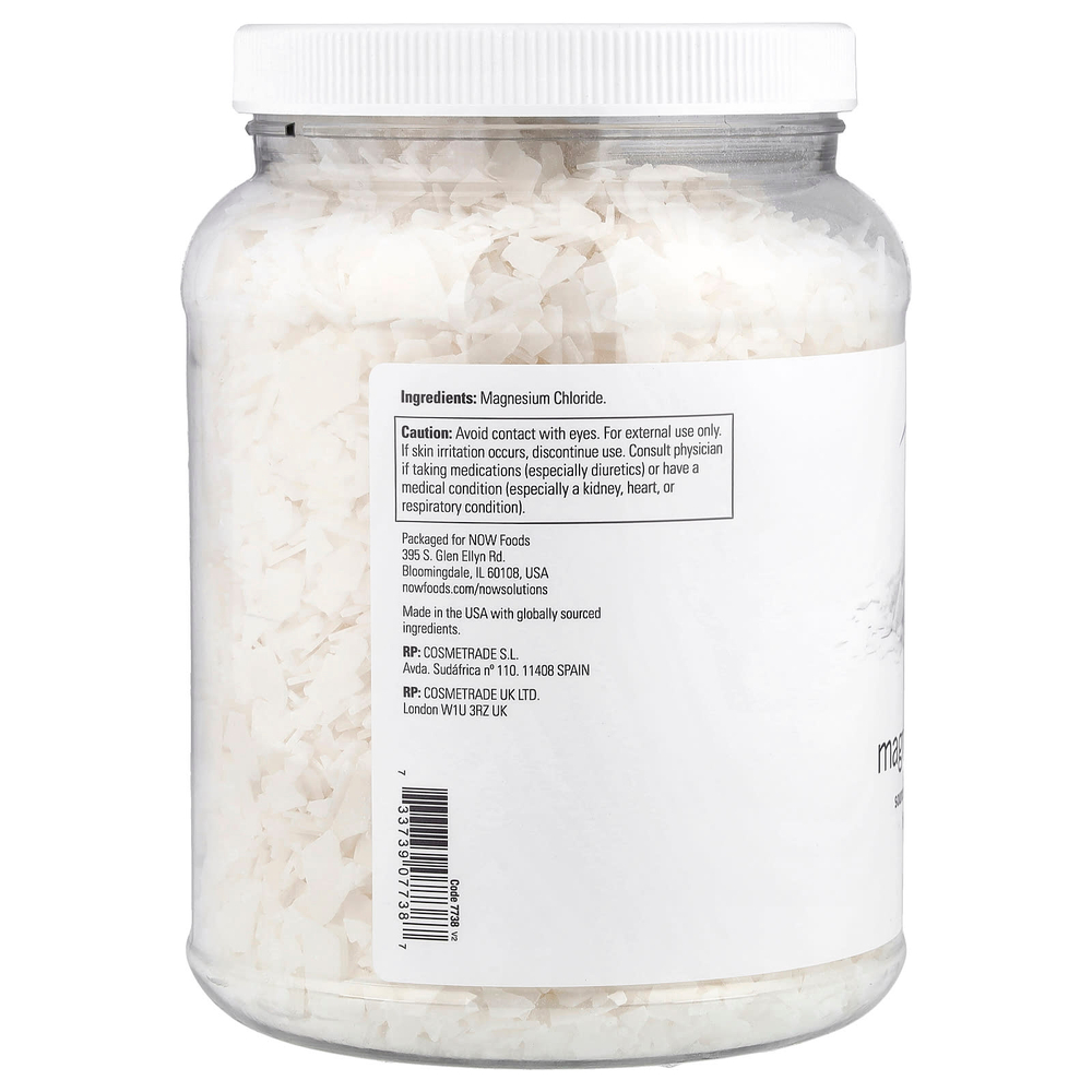 NOW Foods, Solutions, чистый магний в хлопьях, 1531 г (54 унции)