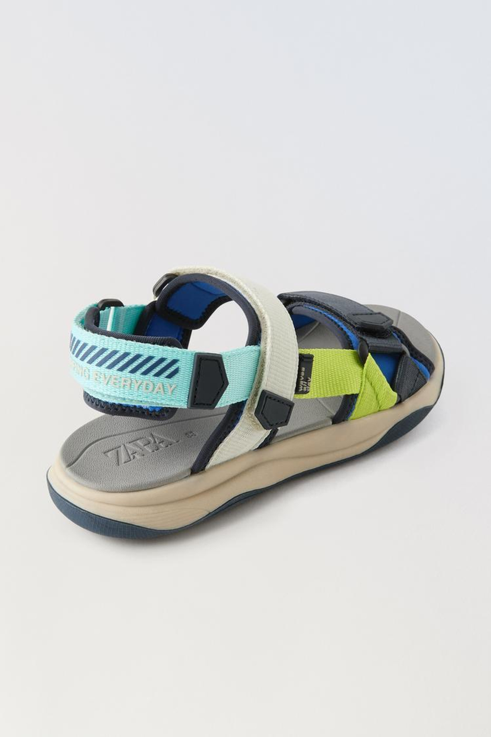 ZARA САНДАЛИИ С РЕМЕШКАМИ, СИНИЙ