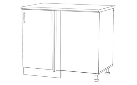 Тумба кухонная Алекс угловая универсальная под мойку