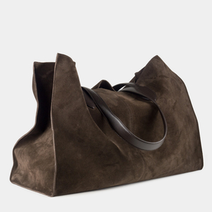 Шоппер Boheme из замши коричневого цвета