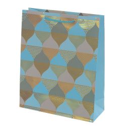 GAEM Пакет подарочный M (бумага 210г/м2, блок микс 12шт), L26 W10 H32 см, 4в.