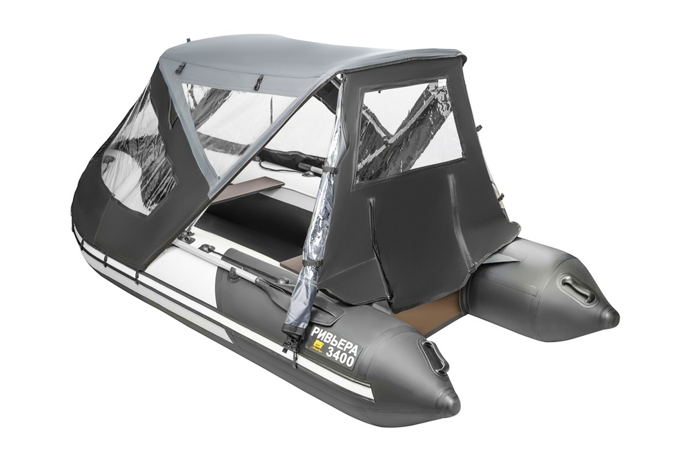 Тент трансформер Ривьера 3400 СК Компакт (графит/черный)