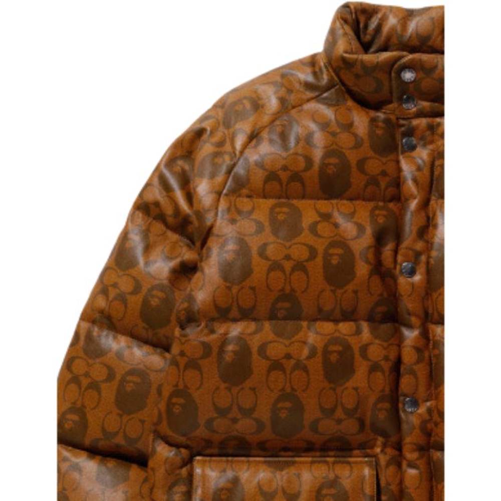 A Bathing Ape X Coach Leather Down Куртка