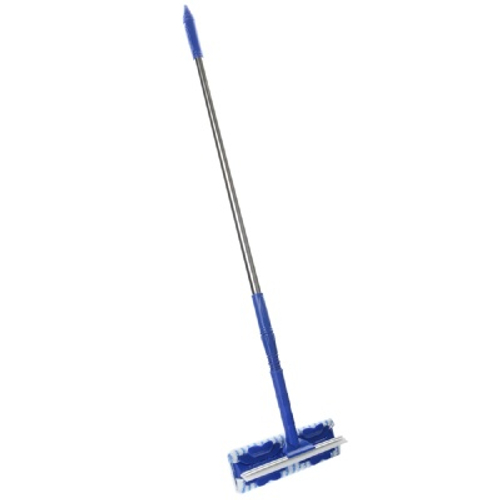 Окномойка универсальная микрофибра, телескопическая ручка нерж сталь 102-138см VETTA (10шт/кор)