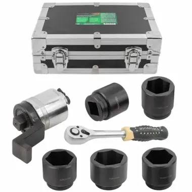 Мультипликатор (3500N/m,коэф-т усиления 1:20,входной квадрат 12.7мм,выходной квадрат 30мм,головки:46,50,55,65,70мм),в кейсе RockFORCE RF-MDS-35