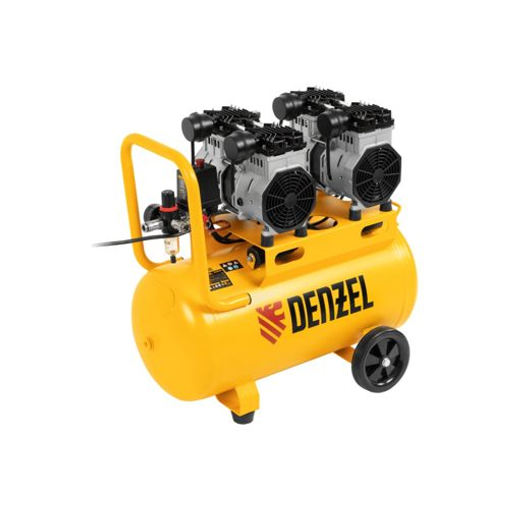 Компрессор воздушный малошумный Denzel DLS 2200/50, 2200 Вт, 380 л/мин