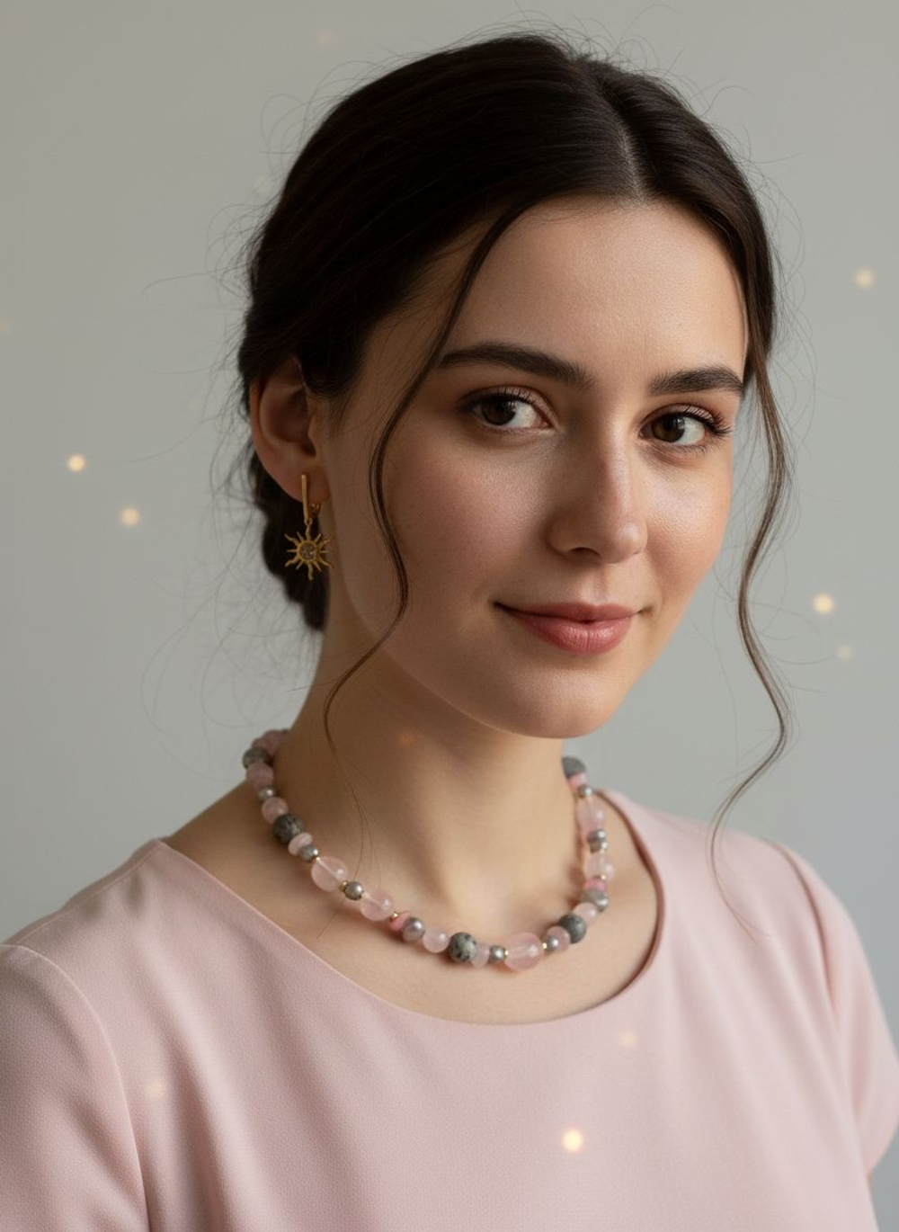 Серьги Солнце с фианитами