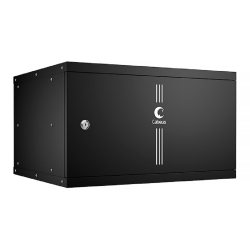 Телекоммуникационный шкаф Cabeus WSC-05D-6U55 / 45m-BK Шкаф телекоммуникационный настенный 19" 6U, серия LIGHT разборный, дверь металл, цвет черный