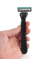 Бритва мужская , 10 многоразовых картриджей c 3 лезвиями HAOWELL плавающая головка, полоска Aloe+витамин E