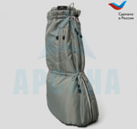 Чехол демисезонный (до 0 С) с подошвой из резины на аппарат Илизарова на голени и стопе. Цвет изделия серый , цвет молнии светоотражающий OGSRZU-9