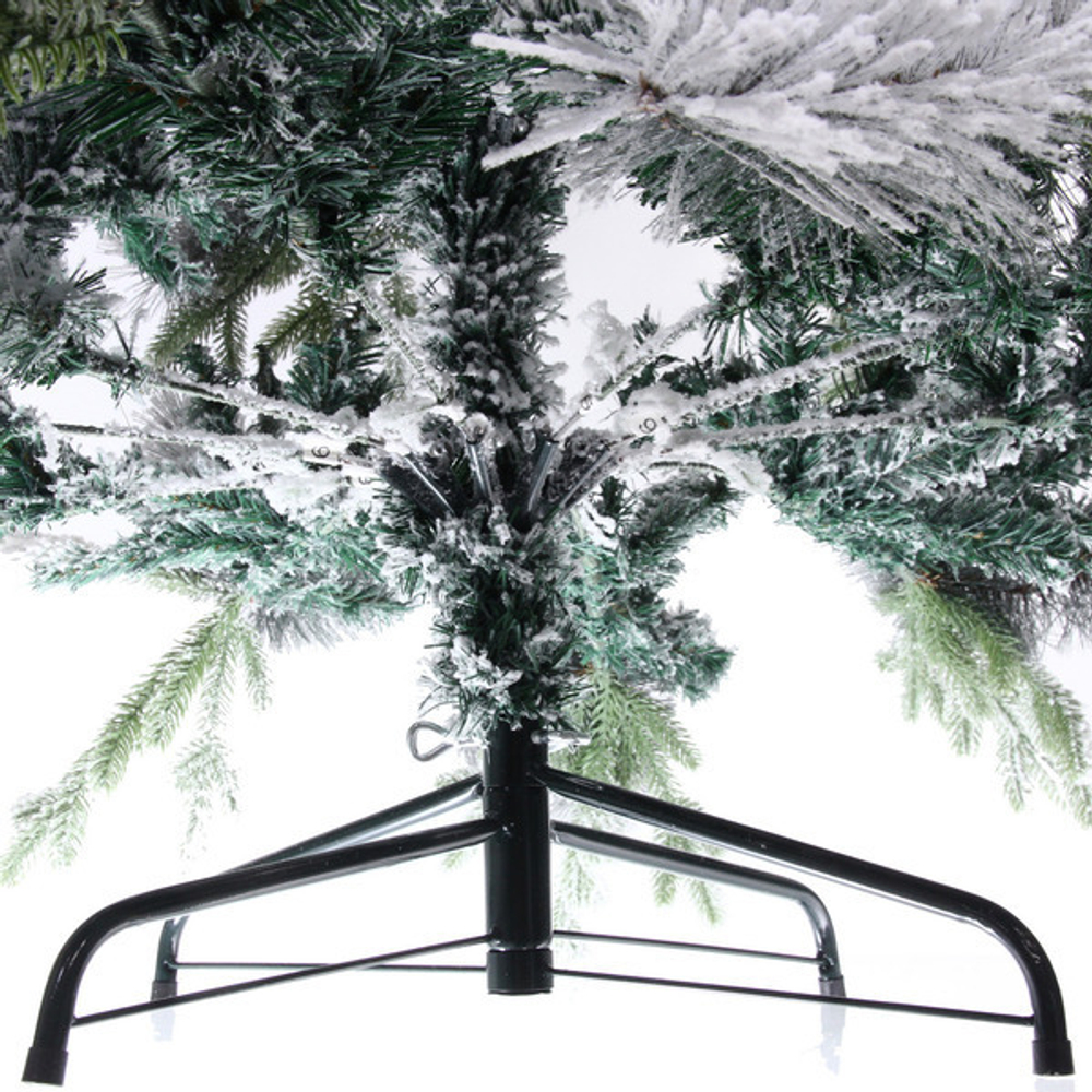 Ёлка «Снежная рапсодия» 180 см, ПВХ+Леска, шишки, белый иней (720 веток)