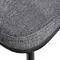 Полубарный стул Arvo 65 см, серый шенилл с черными ножками