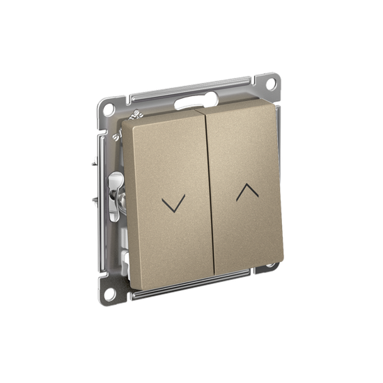 Выключатель для жалюзи 2-кл. AtlasDesign 10А механизм шампань SE ATN000519